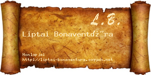 Liptai Bonaventúra névjegykártya